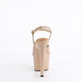 Gouden hoge hakken 18 cm ADORE-709GP glitter plateau hoge hakken