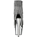 Gray 18 cm ADORE-1024RSF womens fringe ankle boots high heels