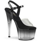 Gray transparent 18 cm ADORE-708T-2 Exotic stripper high heel shoes