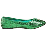 Green STAR-16G glitter flat ballerinas womens shoes