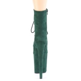 Green faux suede 20 cm FLAMINGO-1020FS2 Pole dancing ankle boots