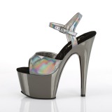 Grijs 18 cm ADORE-709HGCH Hologram plateau hoge hakken