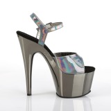 Grijs 18 cm ADORE-709HGCH Hologram plateau hoge hakken