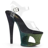 Groen glitter 18 cm Pleaser MOON-708OMBRE paaldans schoenen met hoge hakken