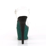 Groen glitter 18 cm Pleaser MOON-708OMBRE paaldans schoenen met hoge hakken