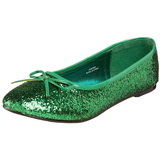 Groen glitter STAR-16G dames ballerinas schoenen