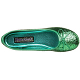 Groen glitter STAR-16G dames ballerinas schoenen