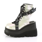 Hologram 11,5 cm SHAKER-56 lolita ankle boots wedge platform
