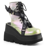 Hologram 11,5 cm SHAKER-56 lolita enkellaarzen wedges sleehakken