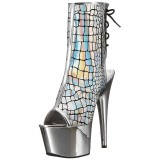 Hologram 18 cm ADORE-1018HG womens platform soled ankle boots