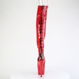 Hologram 18 cm ADORE-3019HWR red thigh high boots open toe with lace up