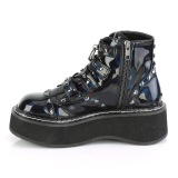 Hologram 5 cm DEMONIA EMILY-315 goth ankle boots with buckles