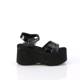 Hologram 6,5 cm DemoniaCult FUNN-10 emo lolita plateau wedge sandalen sleehak