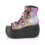 Hologram 9 cm VIOLET-150 open toe ankle booties