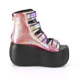 Hologram 9 cm VIOLET-150 open toe ankle booties
