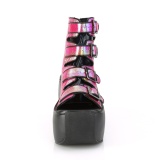 Hologram 9 cm VIOLET-150 open toe ankle booties