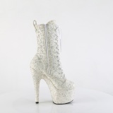 Ivory glitter 18 cm ADORE-1040GR high heels ankle boots platform