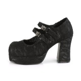 Kant stof 9,5 cm DemoniaCult GOTHIKA-09 lolita plateauschoenen