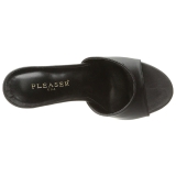 Kunstleer 10 cm CLASSIQUE-01 dames slippers met hak