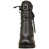 Kunstleer 10 cm DEMONIA CRYPTO-51 plateau dames enkellaarsjes