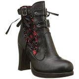 Kunstleer 10 cm DEMONIA CRYPTO-51 plateau dames enkellaarsjes
