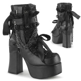 Kunstleer 11,5 cm CHARADE-110 demonia enkellaarzen plateau