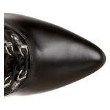 Kunstleer 13 cm SEDUCE-3024 Zwarte overknee laarzen met veters