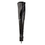 Kunstleer 13 cm SEDUCE-3024 Zwarte overknee laarzen voor mannen