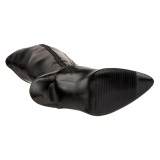 Kunstleer 13 cm SEDUCE-3024 Zwarte overknee laarzen voor mannen