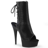 Kunstleer 15 cm DELIGHT-1018 plateau dames enkellaarsjes