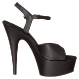 Kunstleer 15 cm DELIGHT-609 pleaser hoge hakken met plateau