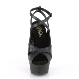 Kunstleer 15 cm DELIGHT-632 pleaser sling back sandalen met plateau
