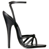 Kunstleer 15 cm Devious DOMINA-108 sandalen met naaldhak