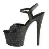 Kunstleer 18 cm Pleaser SKY-309MMG glitter schoenen met hakken