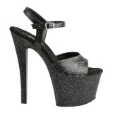 Kunstleer 18 cm Pleaser SKY-309MMG glitter schoenen met hakken