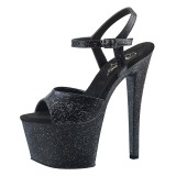 Kunstleer 18 cm Pleaser SKY-309MMG glitter schoenen met hakken