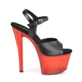 Kunstleer 18 cm SKY-309T pleaser sandalen met plateau