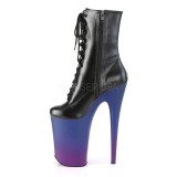 Kunstleer 23 cm INFINITY-1020BP pleaser enkellaarzen met plateau