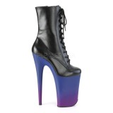 Kunstleer 23 cm INFINITY-1020BP pleaser enkellaarzen met plateau