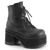 Kunstleer 9,5 cm Demonia RANGER-102 plateau gothic enkellaarsjes