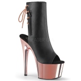 Kunstleer Goud 18 cm Pleaser ADORE-1018 Chroom Plateau Enkellaarzen