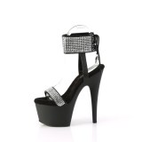 Kunstleer strass 18 cm ADORE-770 pleaser hoge hakken met enkel manchet