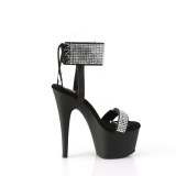 Kunstleer strass 18 cm ADORE-770 pleaser hoge hakken met enkel manchet