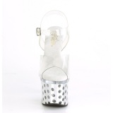 LED gloeilamp plateau 18 cm DISCOLITE-708DOTS transparante hakken - pole dance sandalen