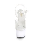LED gloeilamp plateau 18 cm ECHOLITE-708 transparante hakken - pole dance sandalen