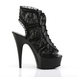 Lace Fabric 15 cm DELIGHT-696LC platform ankle booties