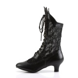 Lace fabric black 5 cm DAME-115 Victorian ankle boots vintage