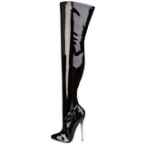 Lak 16 cm DAGGER-3000 overknee laarzen met stiletto hak