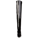 Lak 16 cm DAGGER-3000 overknee laarzen met stiletto hak