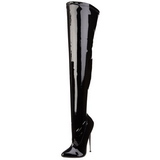 Lak 16 cm DAGGER-3000 overknee laarzen met stiletto hak